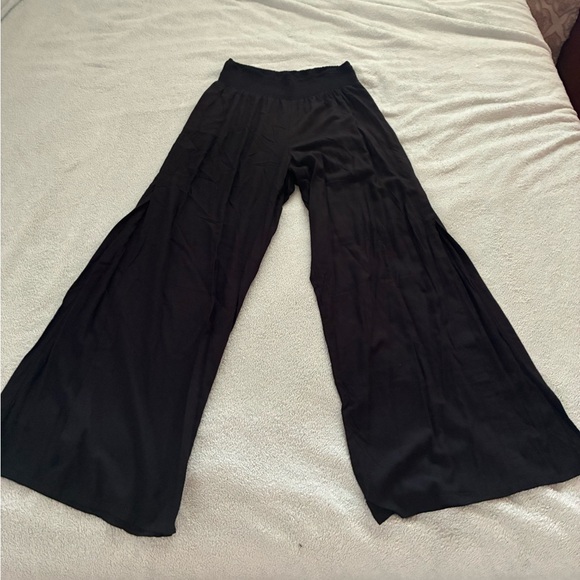Khush Black Wide-Leg Pants - Size Large - Picture 7 of 9